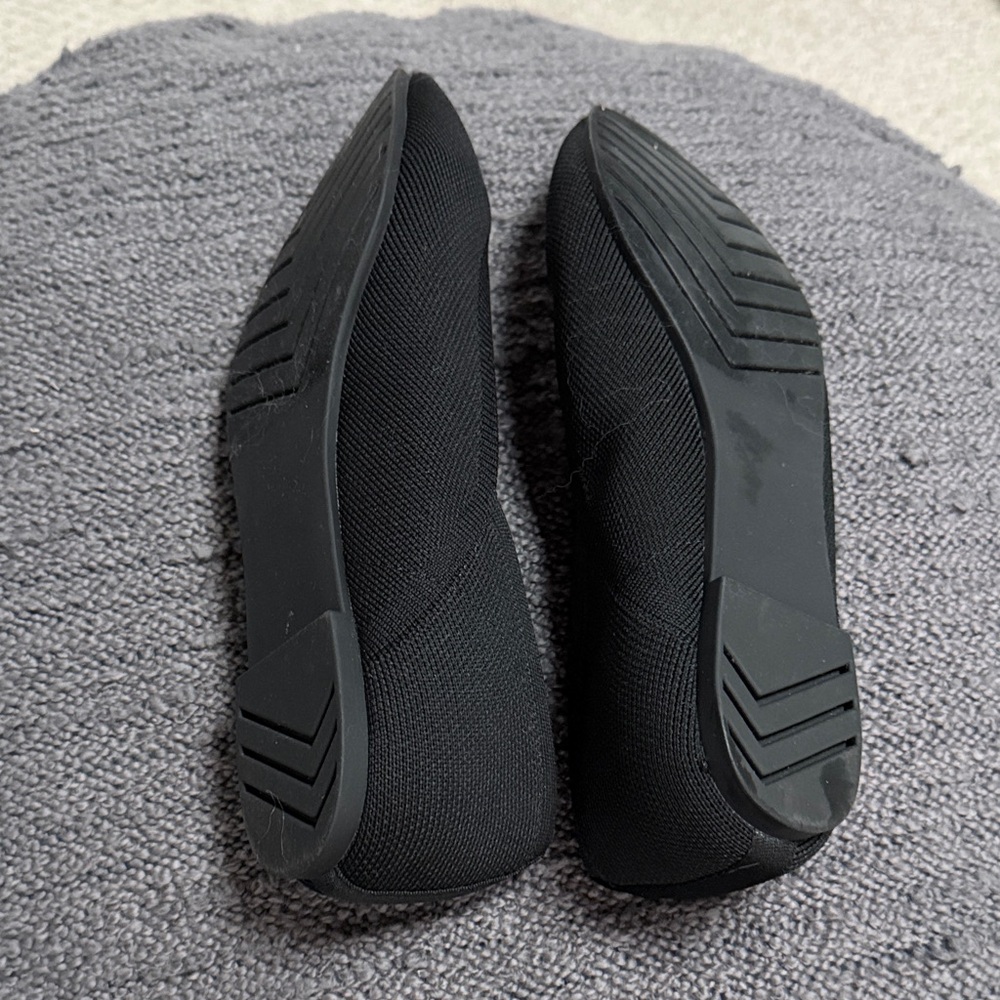 Cynthia Rowley Black Pointed-Toe ballet Knit Flats - Picture 8 of 13